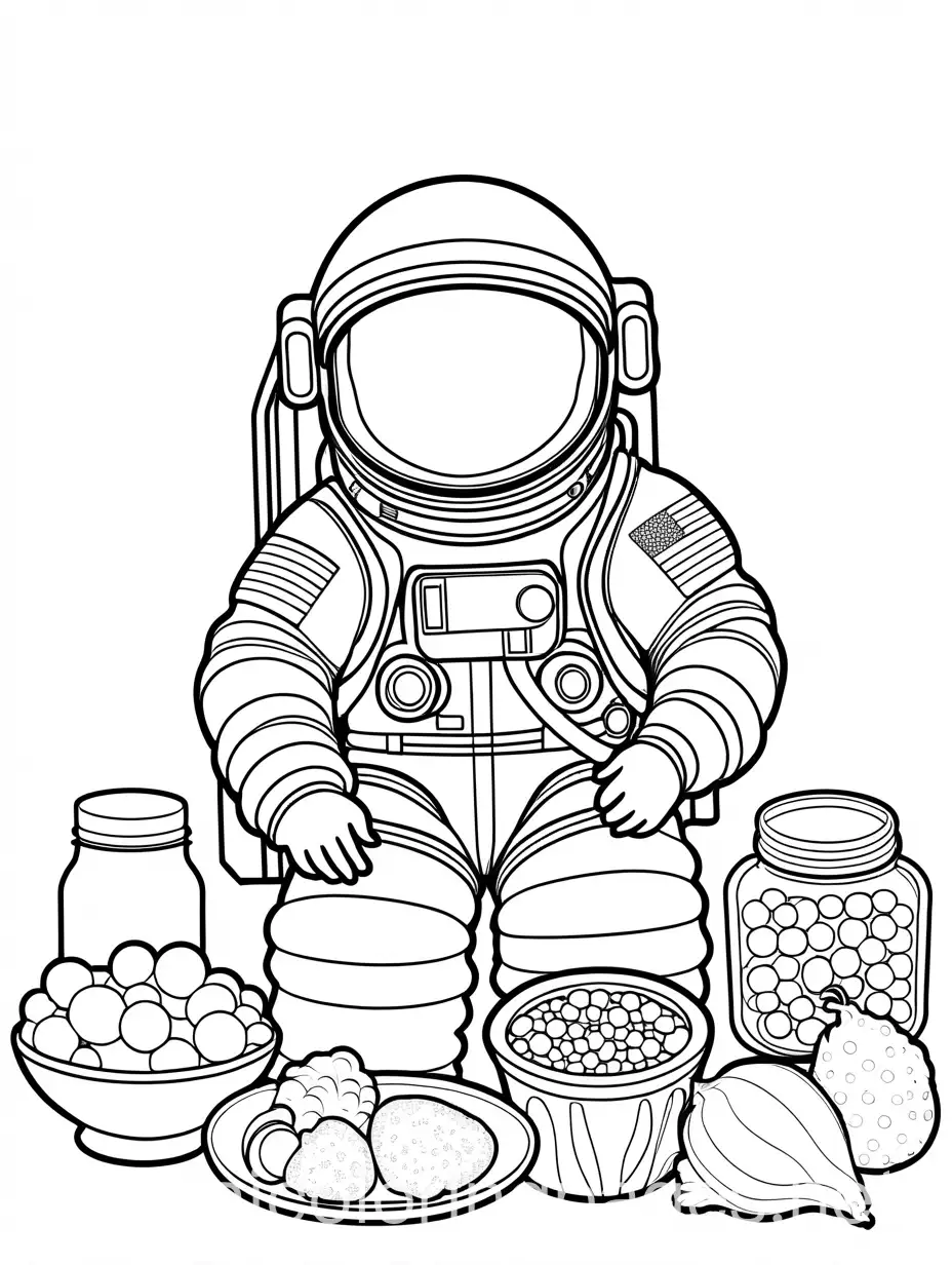 Astronaut-with-Assorted-Food-Coloring-Page