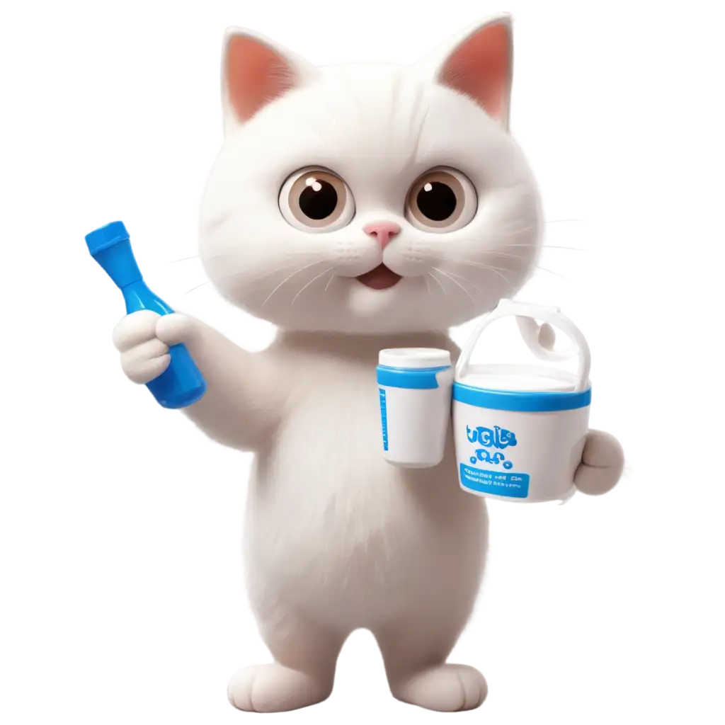 White-Cat-Holding-a-Glass-of-Milk-PNG-HighQuality-Image-for-Creative-Projects