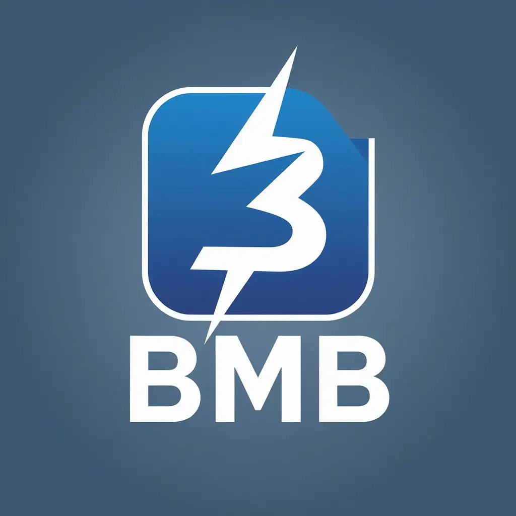 a vector logo design,with the text "BMB", main symbol:imitate BTC's logo to make a virtual currency logo,Moderate,clear background