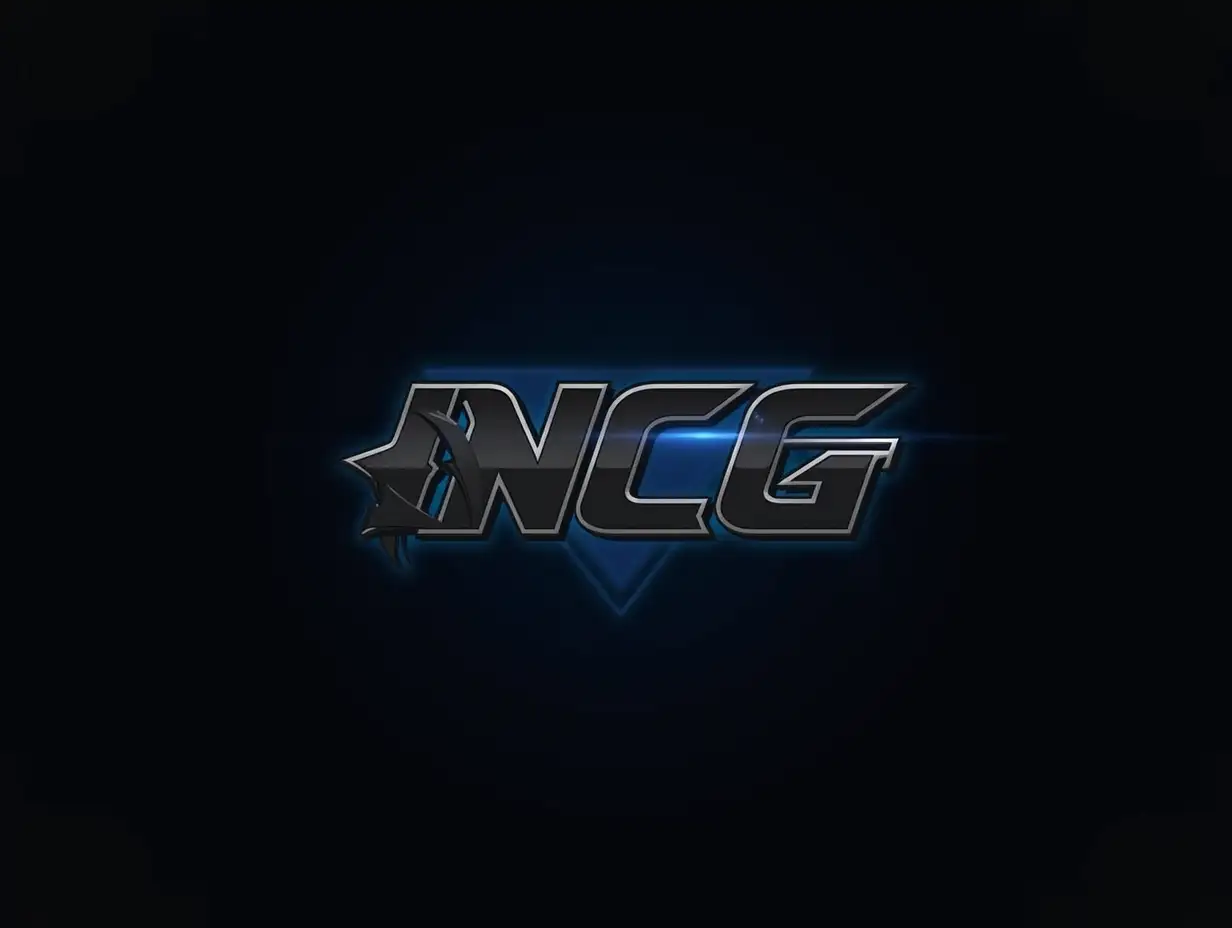Design a professional esports-style logo for 'NoCommsGaming (NCG)'. Use a bold, futuristic, and aggressive font for 'NCG', with a sleek, dark theme incorporating black, gray, and neon blue or red highlights for a high-tech, cyber-warrior aesthetic.nInclude a subtle mute icon (speaker with a slash) or a suppressed weapon to reinforce the 'No Commentary' theme. The design should be sharp-edged, minimal yet powerful, and give off a tactical, stealthy, and high-energy gaming vibe. It should be modern, clean, and instantly recognizable, perfect for a YouTube gaming brand.