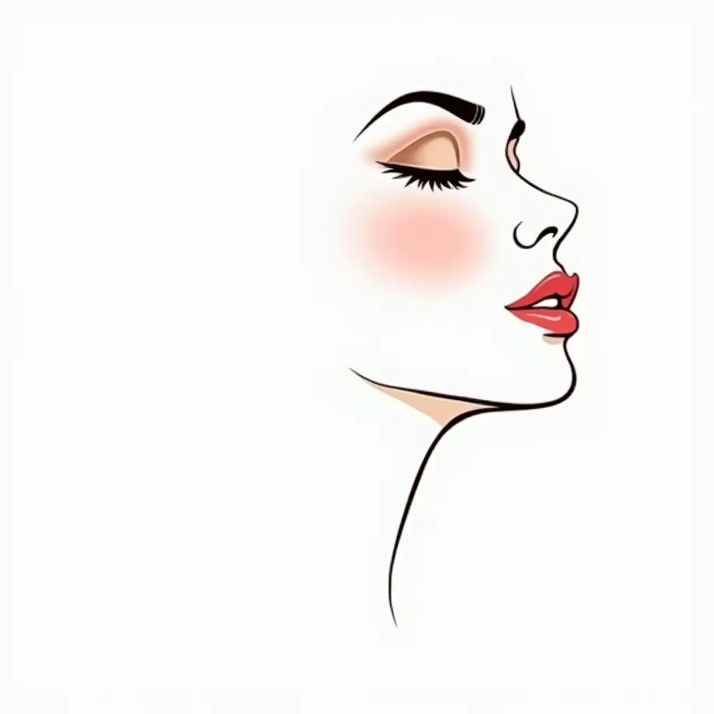 Modern-Logo-Design-of-a-Womans-Profile-with-Blush-Effect