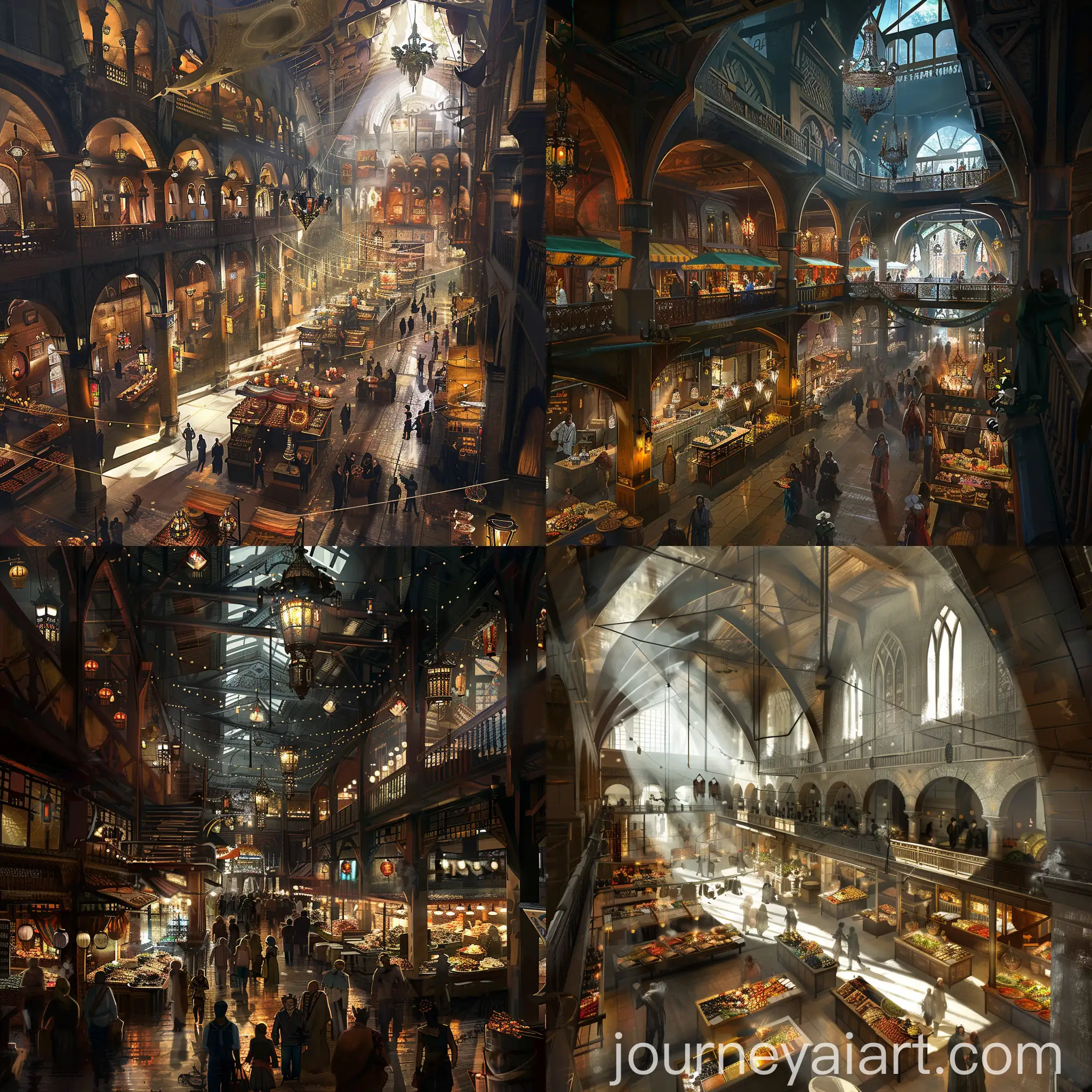 Vibrant-TwoFloor-Hall-Market-with-Gallery-Upstairs