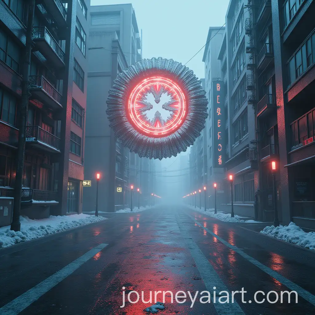 Surreal-Metallic-Tesseract-Above-Interdimensional-Portal-in-Tokyo-Street