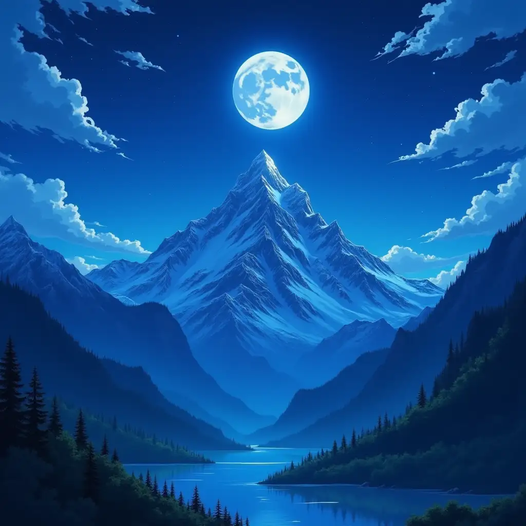 Scenic-Mountain-Landscape-at-Blue-Hour-in-Anime-Ghibli-Style