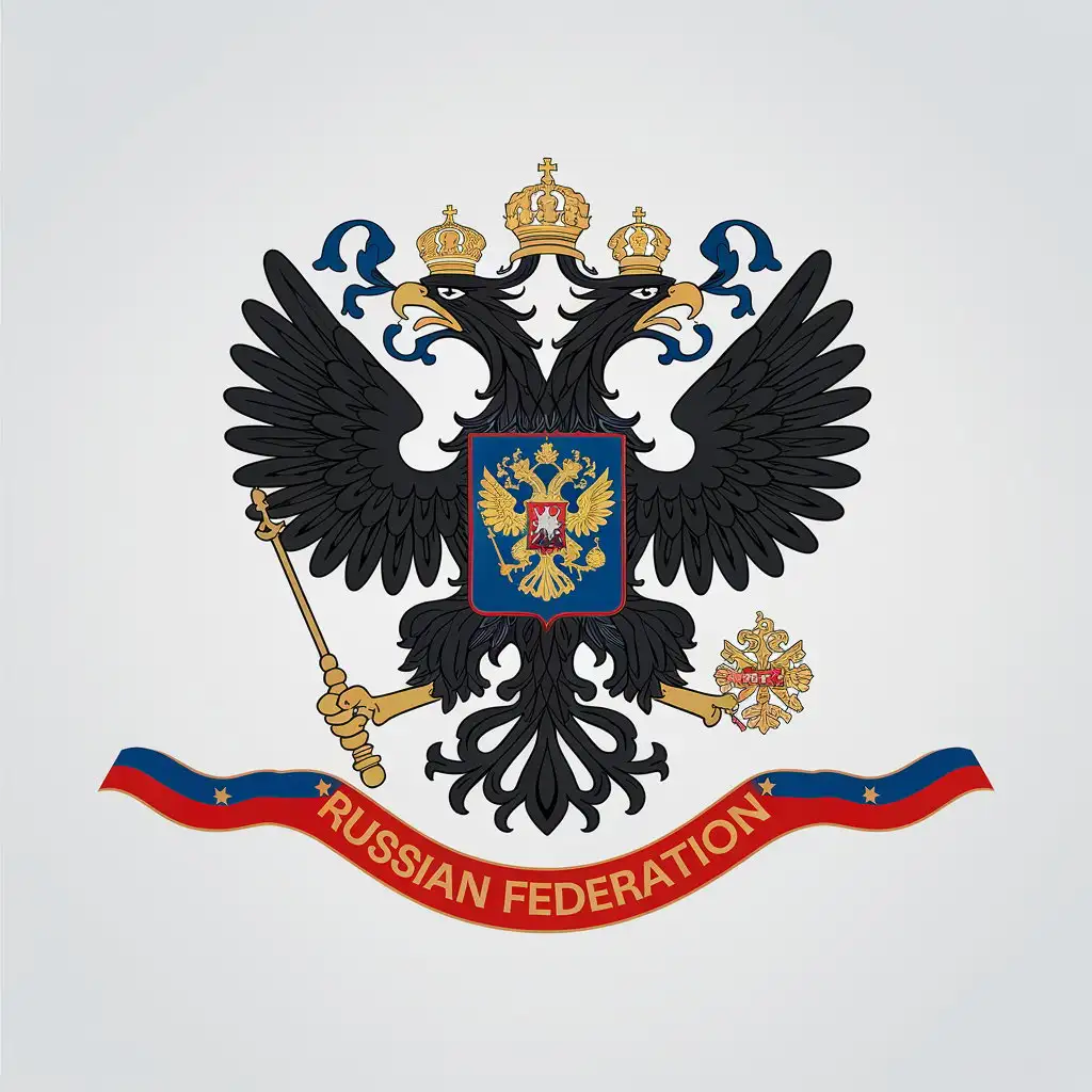 LOGO-Design-For-Russian-Federation-Minimalistic-Coat-of-Arms-with-TwoHeaded-Eagle-and-Wheat