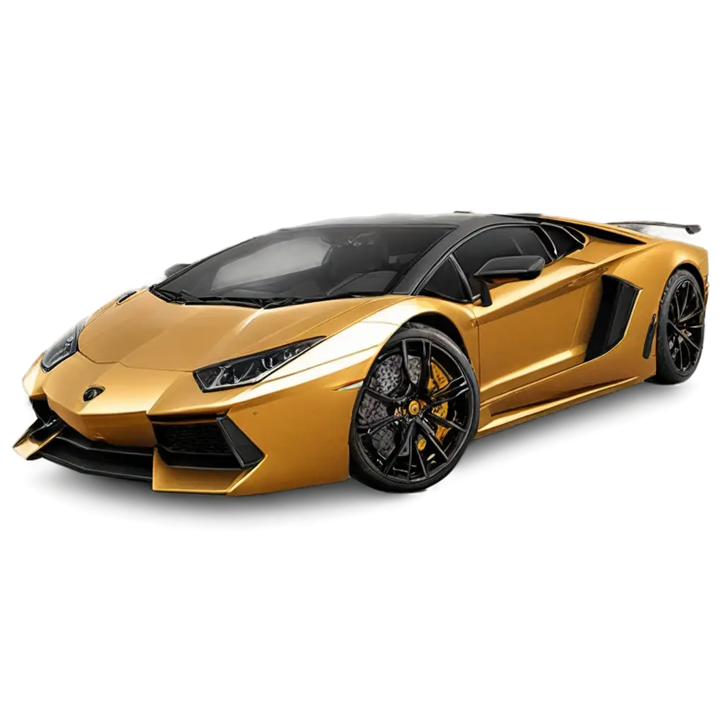 Golden-Color-Lamborghini-PNG-Image-HighQuality-Versatile-for-Various-Uses