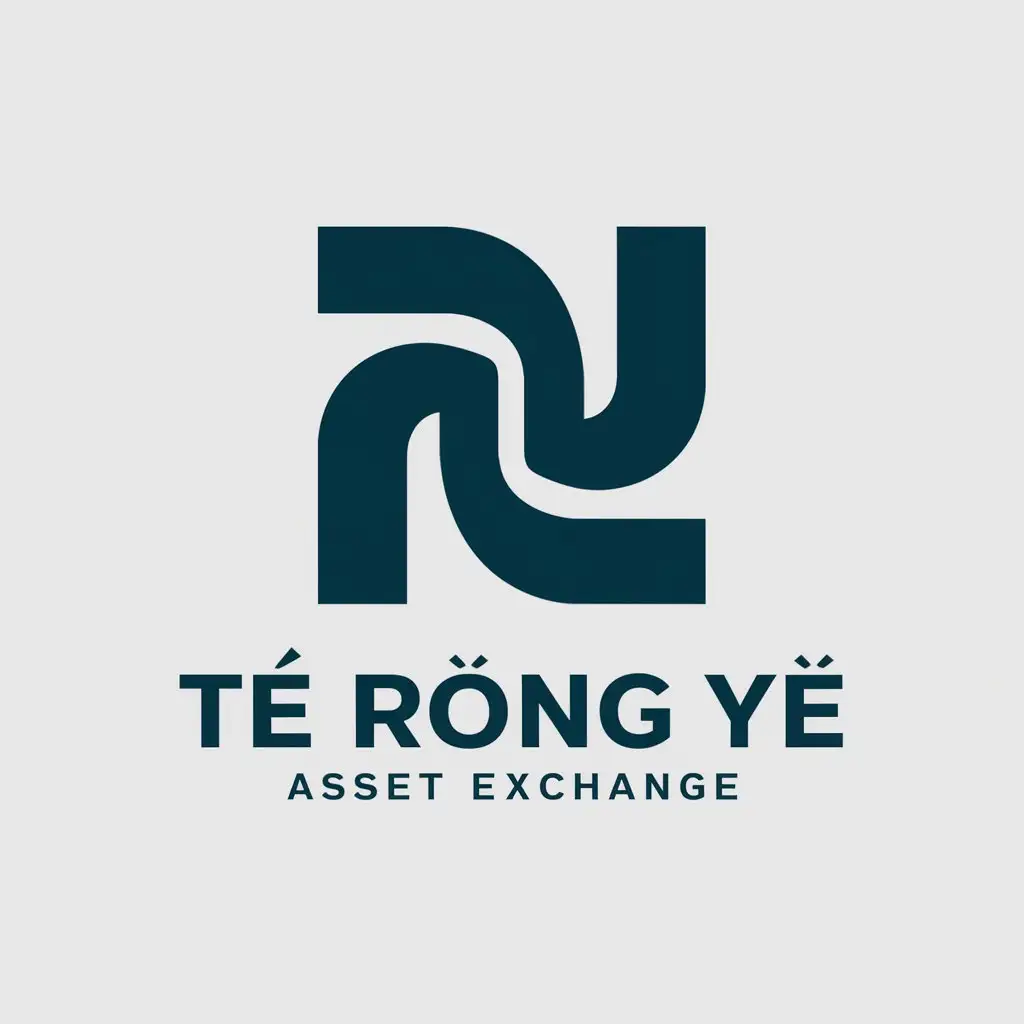 a vector logo design,with the text "Tè róng yì", main symbol:asset exchange,Moderate,be used in Others industry,clear background