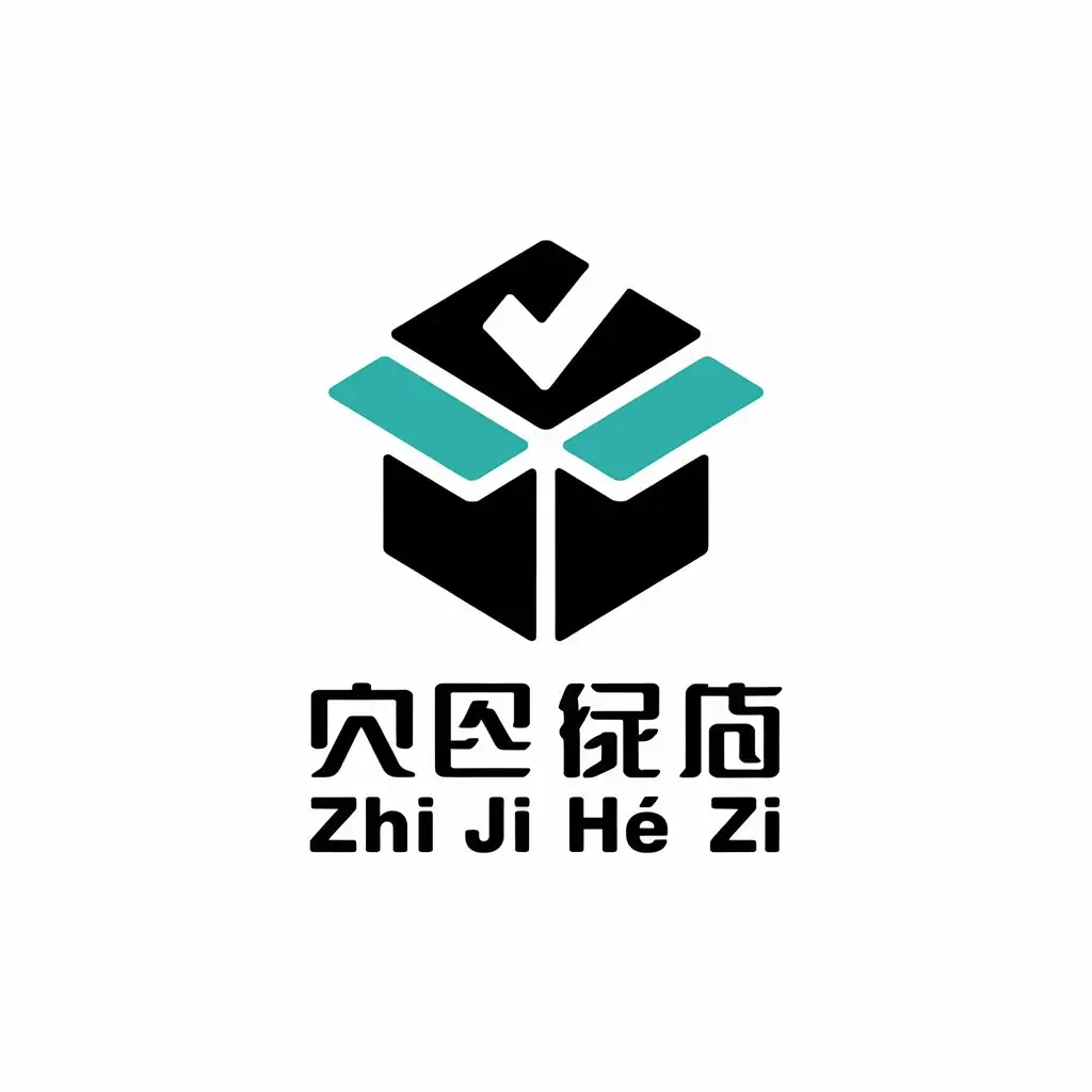 LOGO Design for zh j h zi Modern Box Symbol for Internet Industry with Clear Background