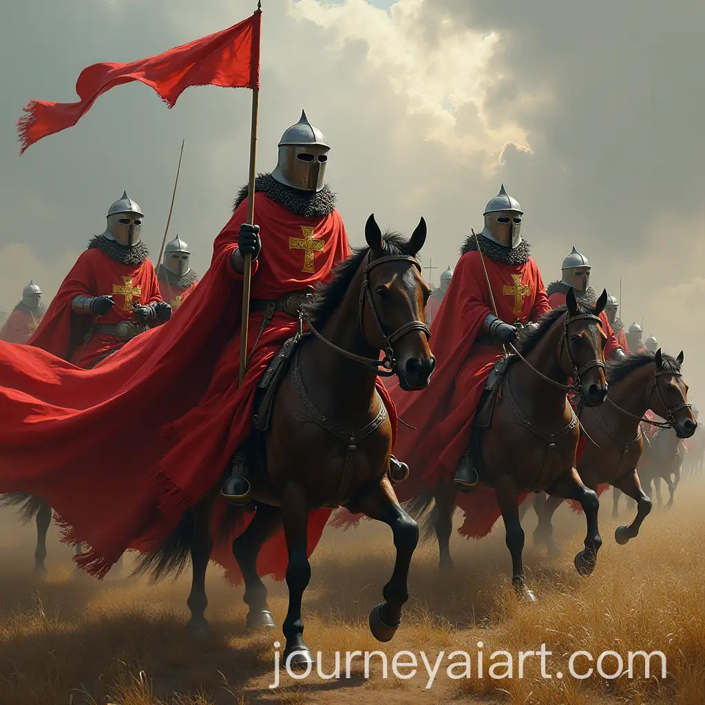 Crusaders-in-Battle-Armor-on-a-Medieval-Battlefield