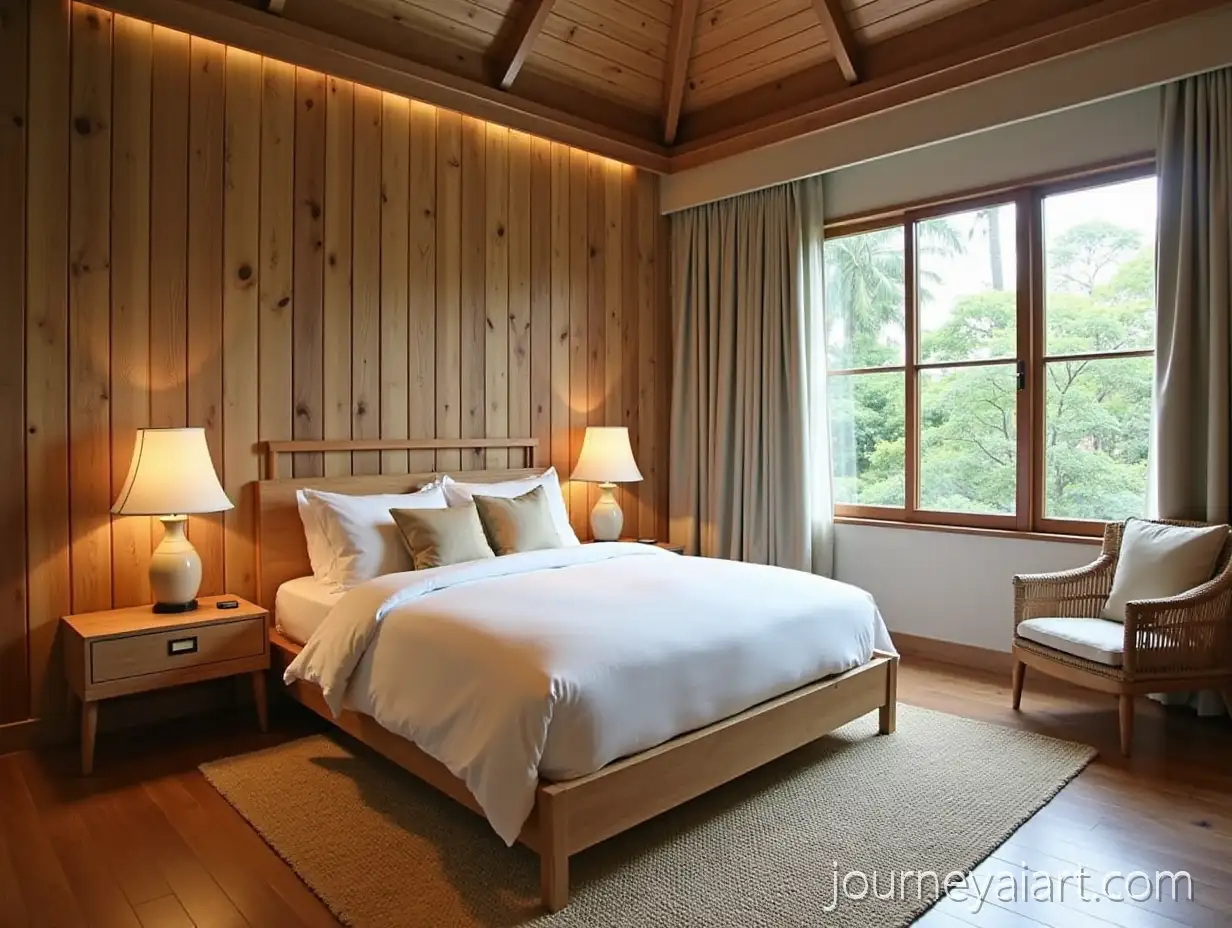 TTropical-modern-bedroom-designropical-Modern-Bedroom-Design-with-Wooden-Furniture-and-Foam-Mattress