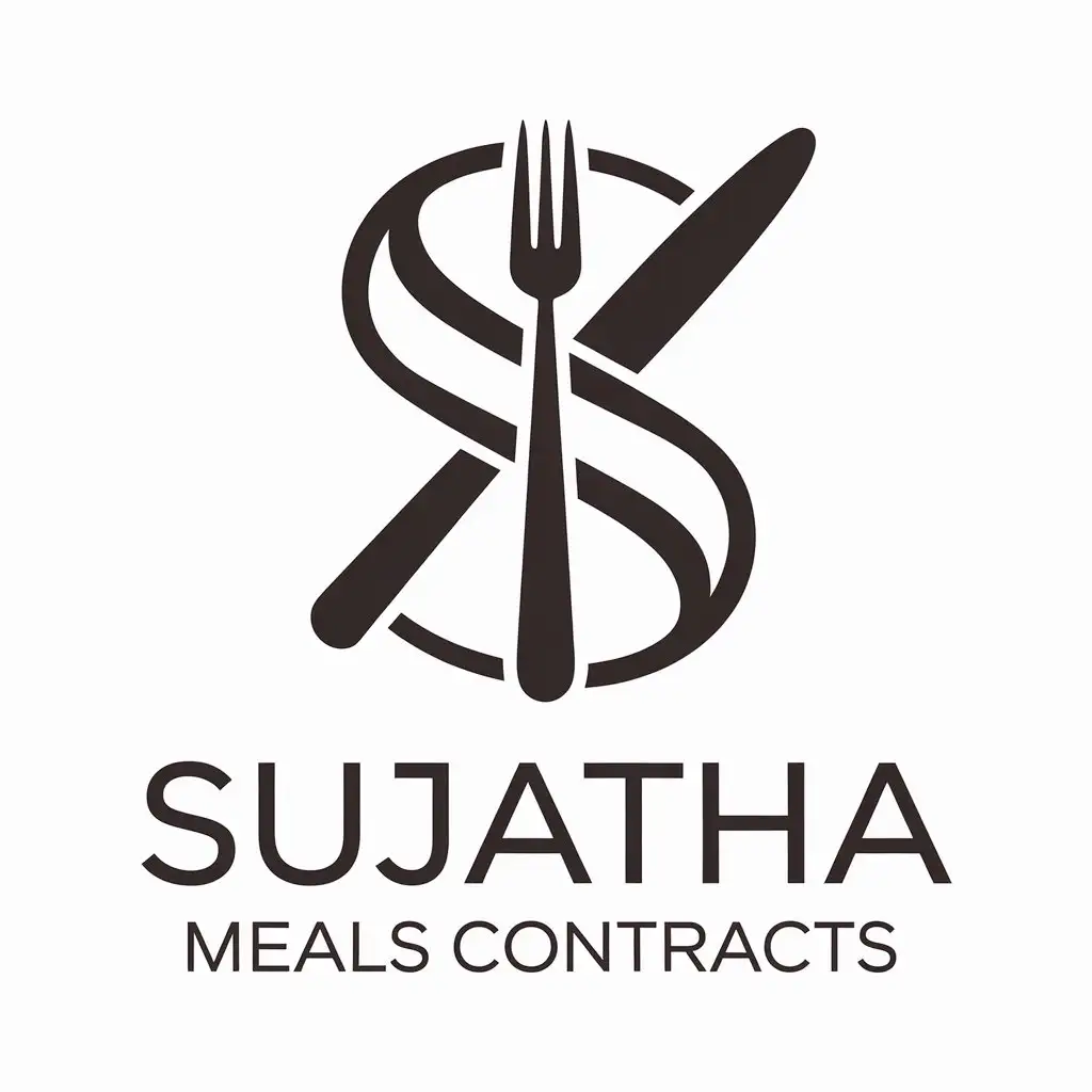 LOGO Design for Sujatha Meals Contracts Vector with S Symbol and Clear Background