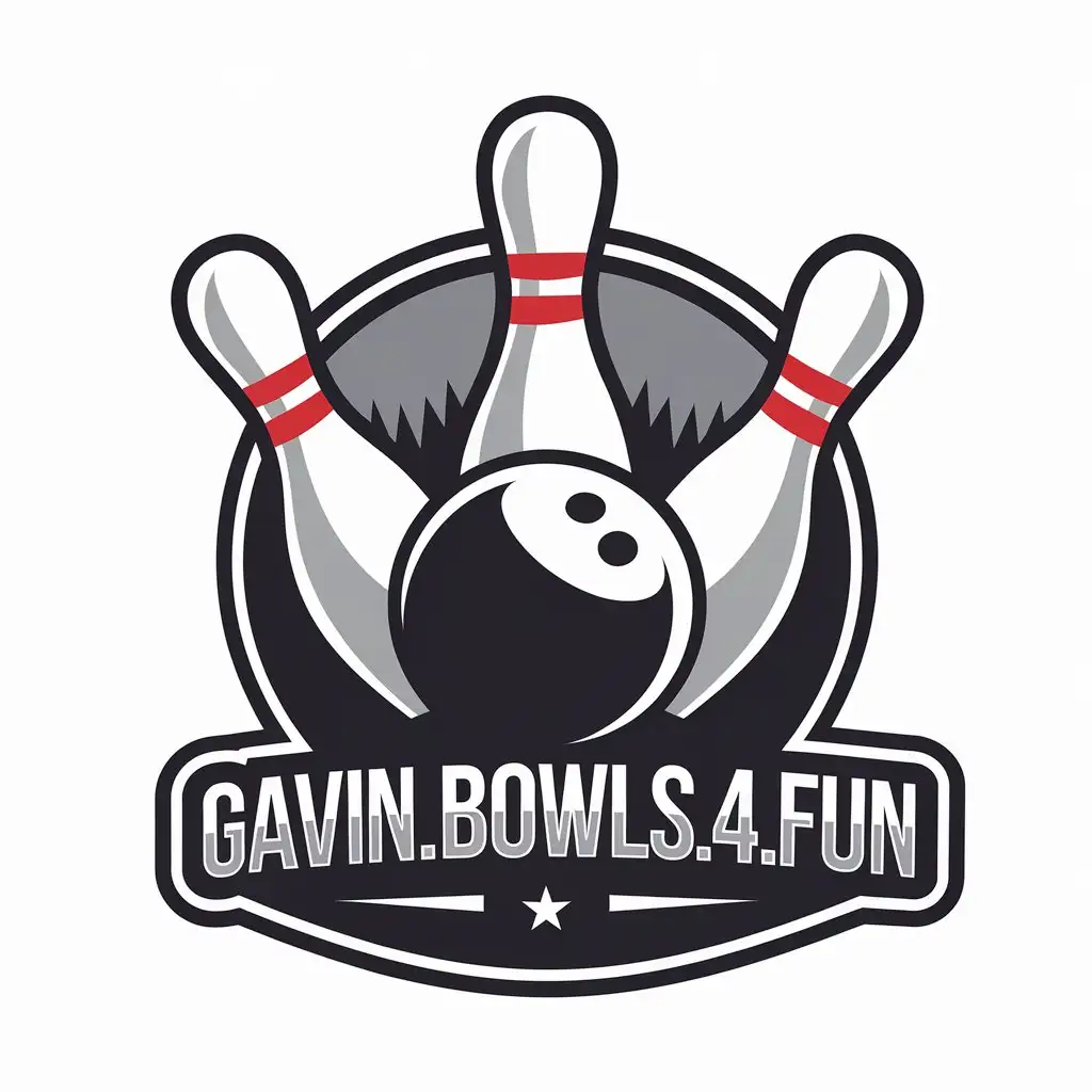 LOGO Design for Gavinbowls4fun Bowling Theme with Moderate Style and Clear Background