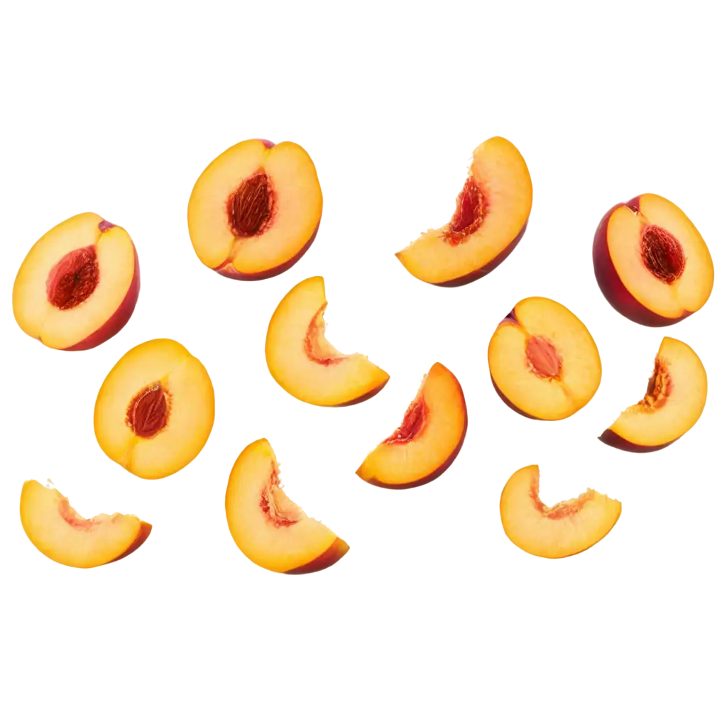 Dynamic-Peach-Slices-Falling-PNG-Image-Capture-Freshness-and-Motion-in-HighQuality