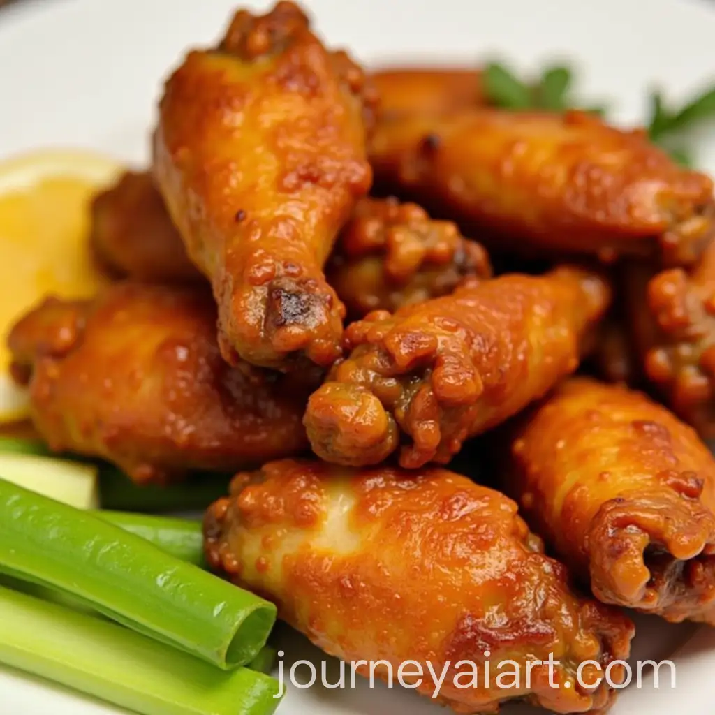 Delicious-Chicken-Wings-Plated-with-Garnishes