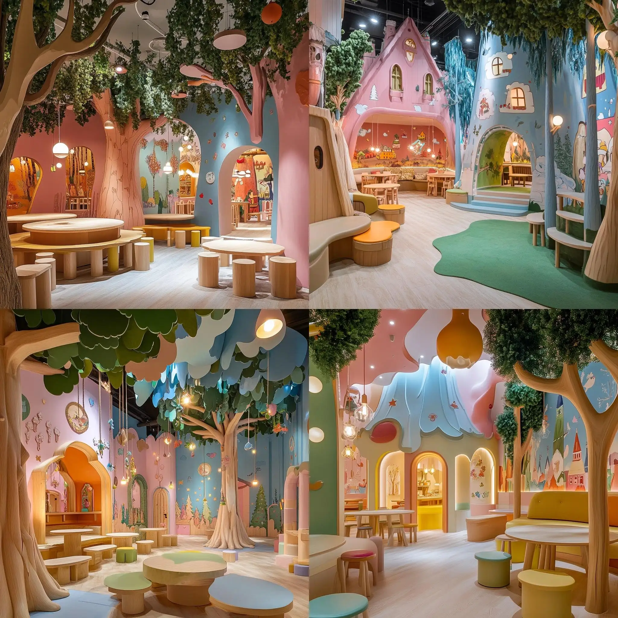 Whimsical-Russian-Caf-Interior-Designed-by-Children-with-Magical-Forest-Play-Area