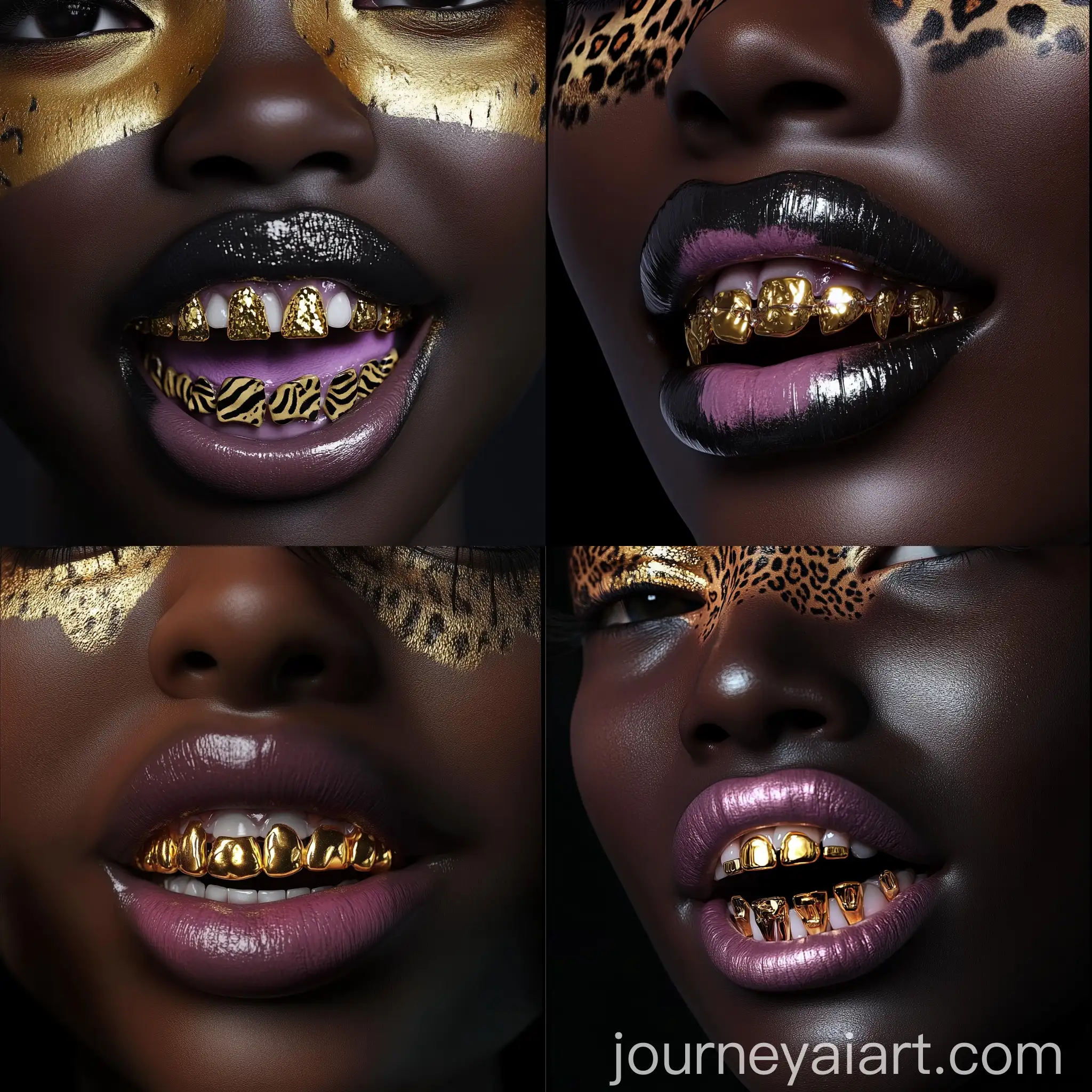 CloseUp-of-Black-Womans-Face-with-LeopardPrint-Eyeshadow-and-ZebraPrint-Lipstick