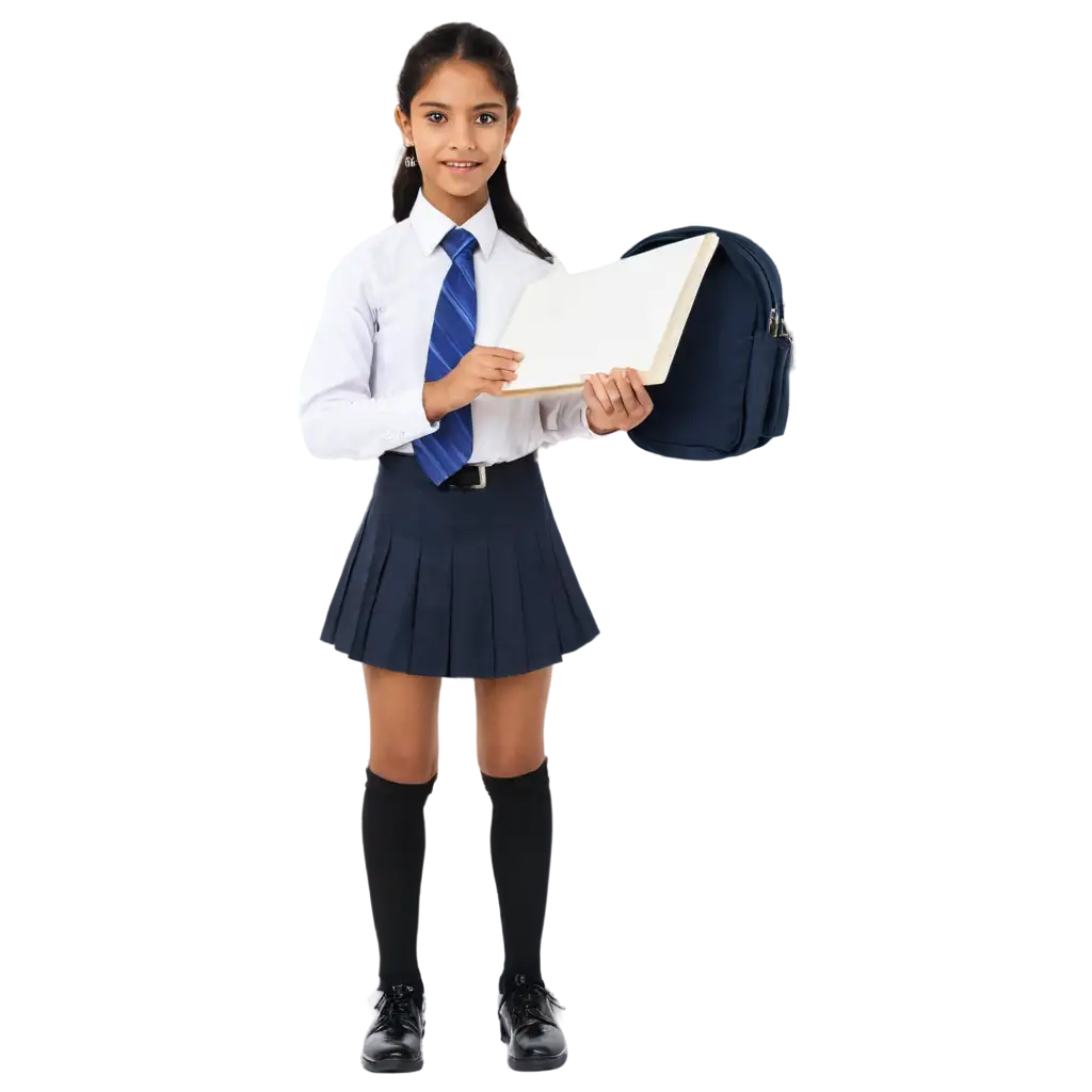 Indian-School-Girl-PNG-Image-for-Versatile-Use-in-Digital-Design