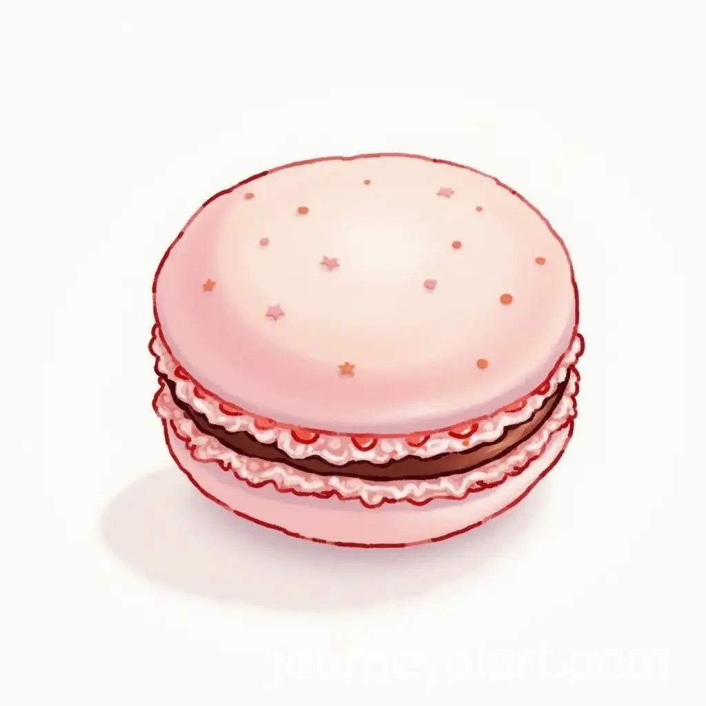 Delicate-Sketch-of-Colorful-Macarons-on-a-Plate