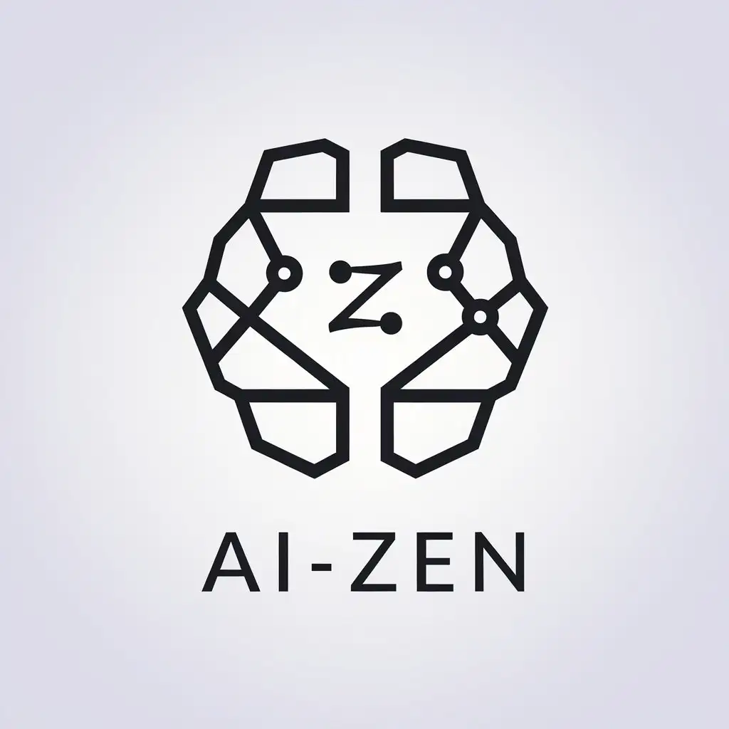 LOGO Design for aizen Minimalist Aesthetic with Clear Background for Internet Industry