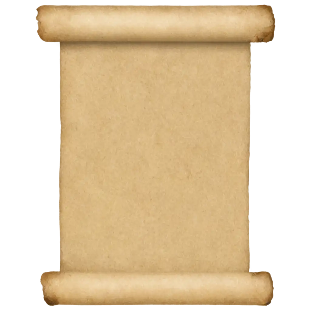 Vertical-Scroll-Parchment-PNG-Image-HighQuality-Transparent-Background-for-Versatile-Use