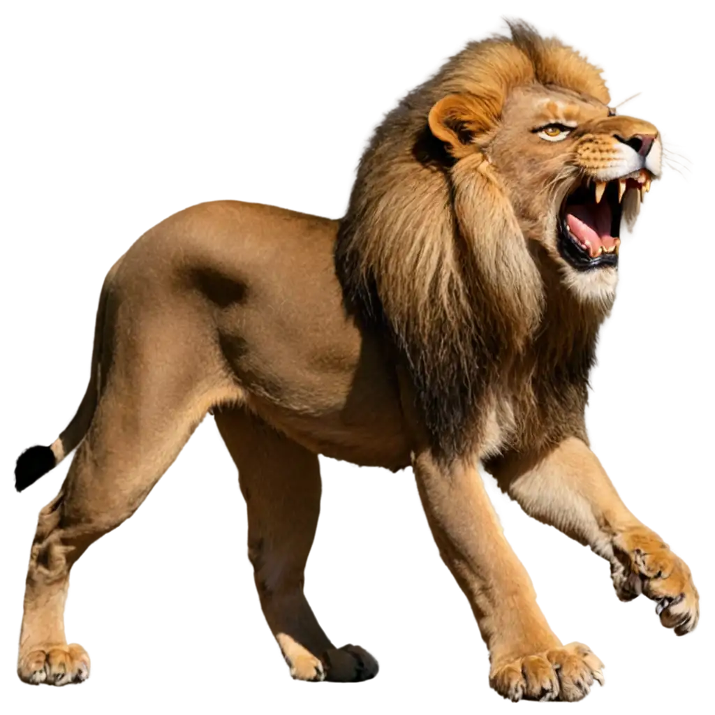 Roaring-Lion-PNG-Image-Majestic-Wildlife-Art-for-Digital-Projects