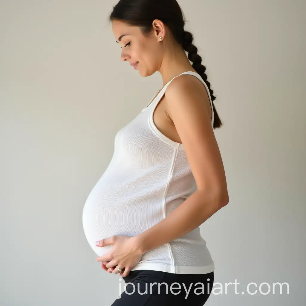 PregnantPregnant-Girl-Photo-Prompt-Woman-in-Oversized-Ribbed-Tank-Top-with-Protruding-Belly-and-Natural-Lighting