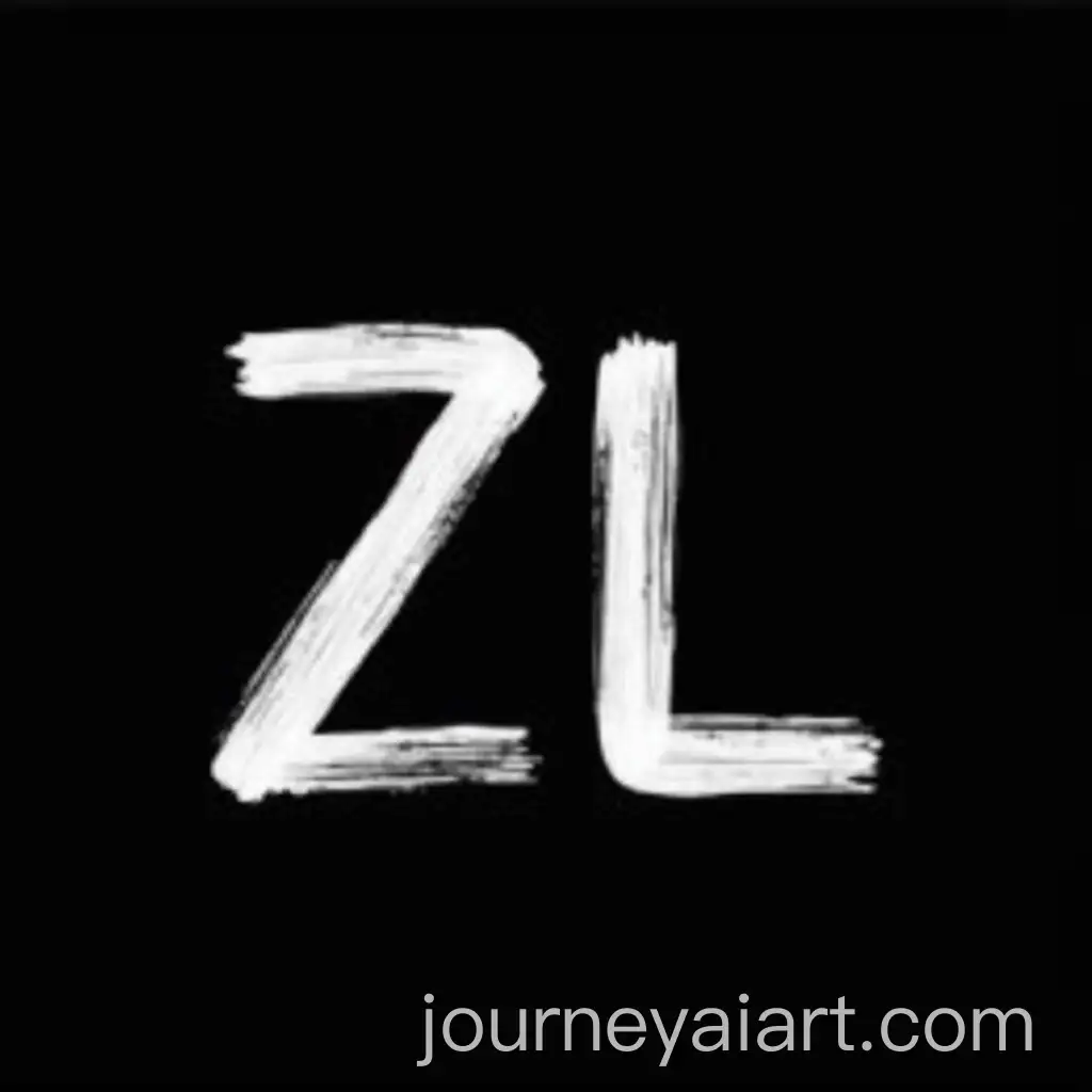 Minimalistic-ZL-Logo-with-White-Brushstroke-Letters-on-Black-Background