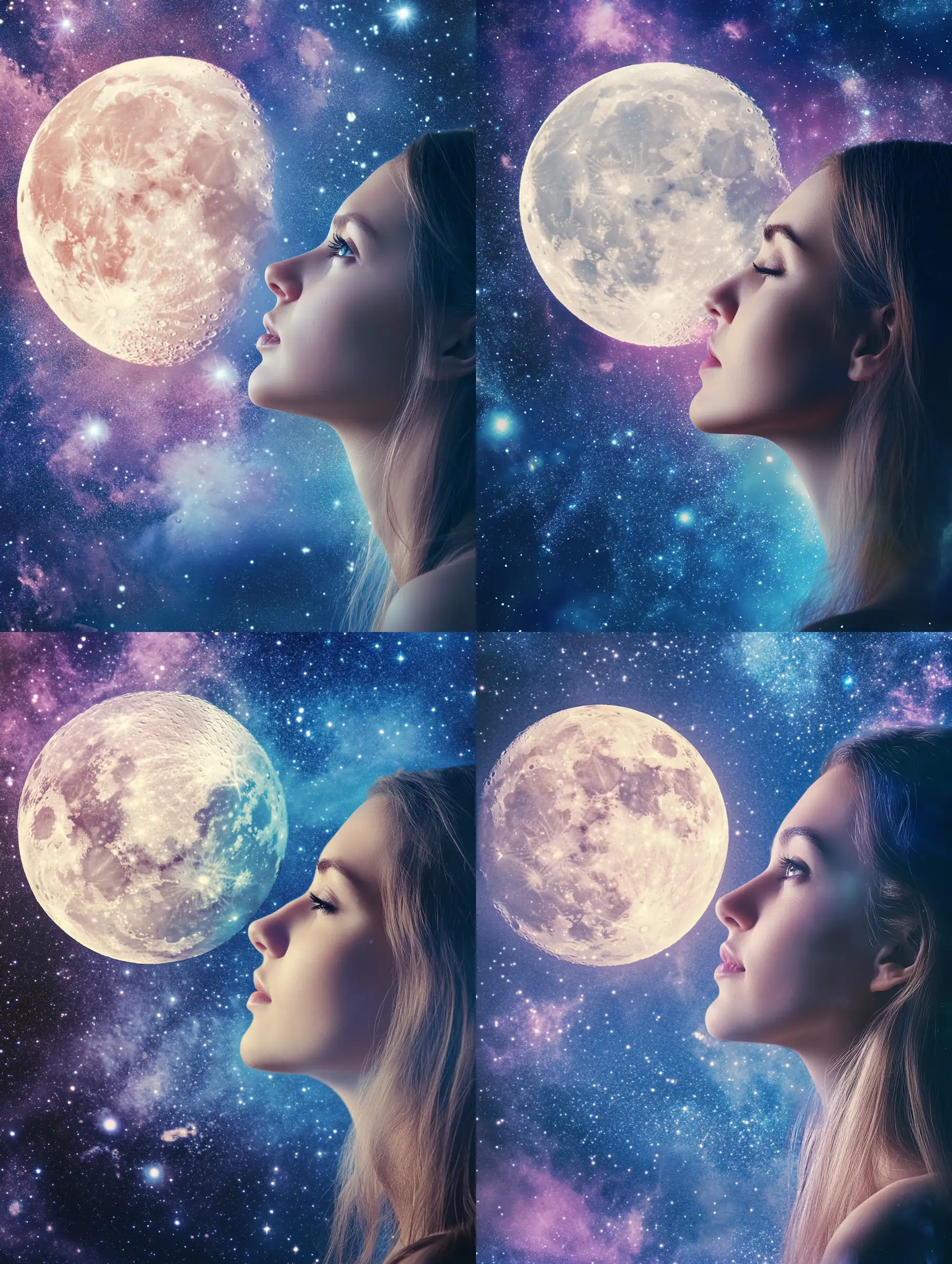 MiddleAged-Woman-Gazing-at-the-Moon-in-a-Celestial-Landscape