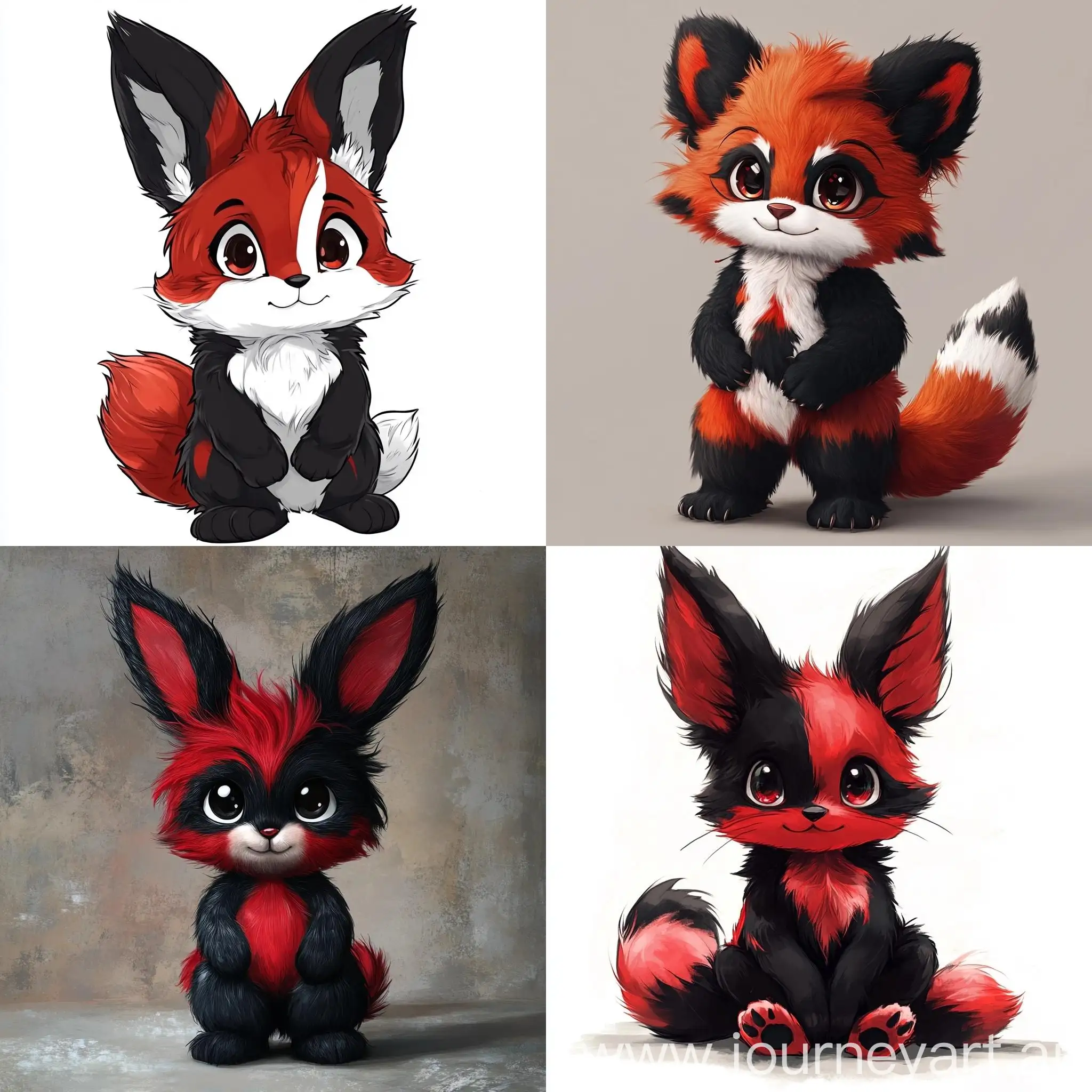 Adorable-Chibi-Red-Panda-and-Bunny-Hybrid-in-Vibrant-Fur