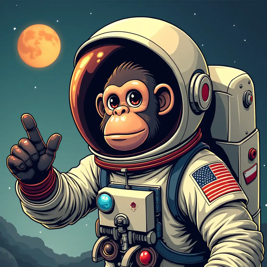 Monkey-Astronaut-in-a-Comic-Style-Vector-Graphic