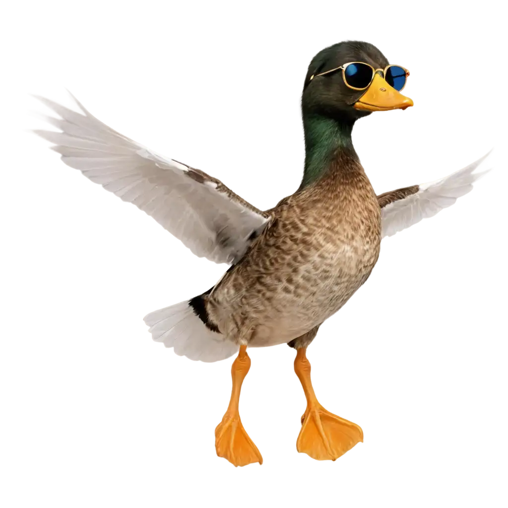 Premium-PNG-Image-of-a-Stylish-Duck-with-Sunglasses