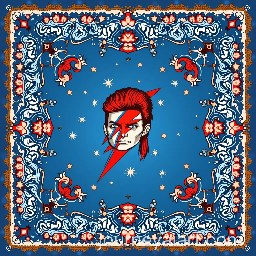 David-Bowie-Logo-Inspired-Cool-Pattern-with-Blue-Bandana