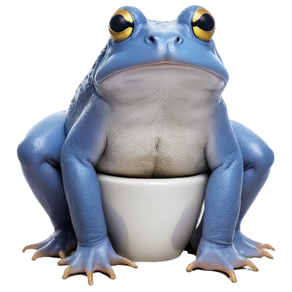 Fat-Blue-Frog-Sitting-on-a-Toilet-PNG-Image-Quirky-and-Memorable-Visual-Concept