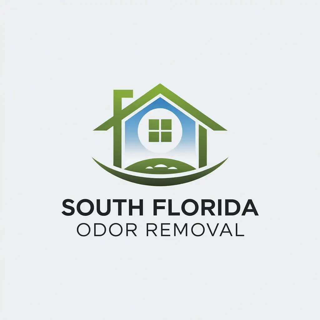 LOGO Design for South Florida Odor Removal Green House and Clean Air Symbol