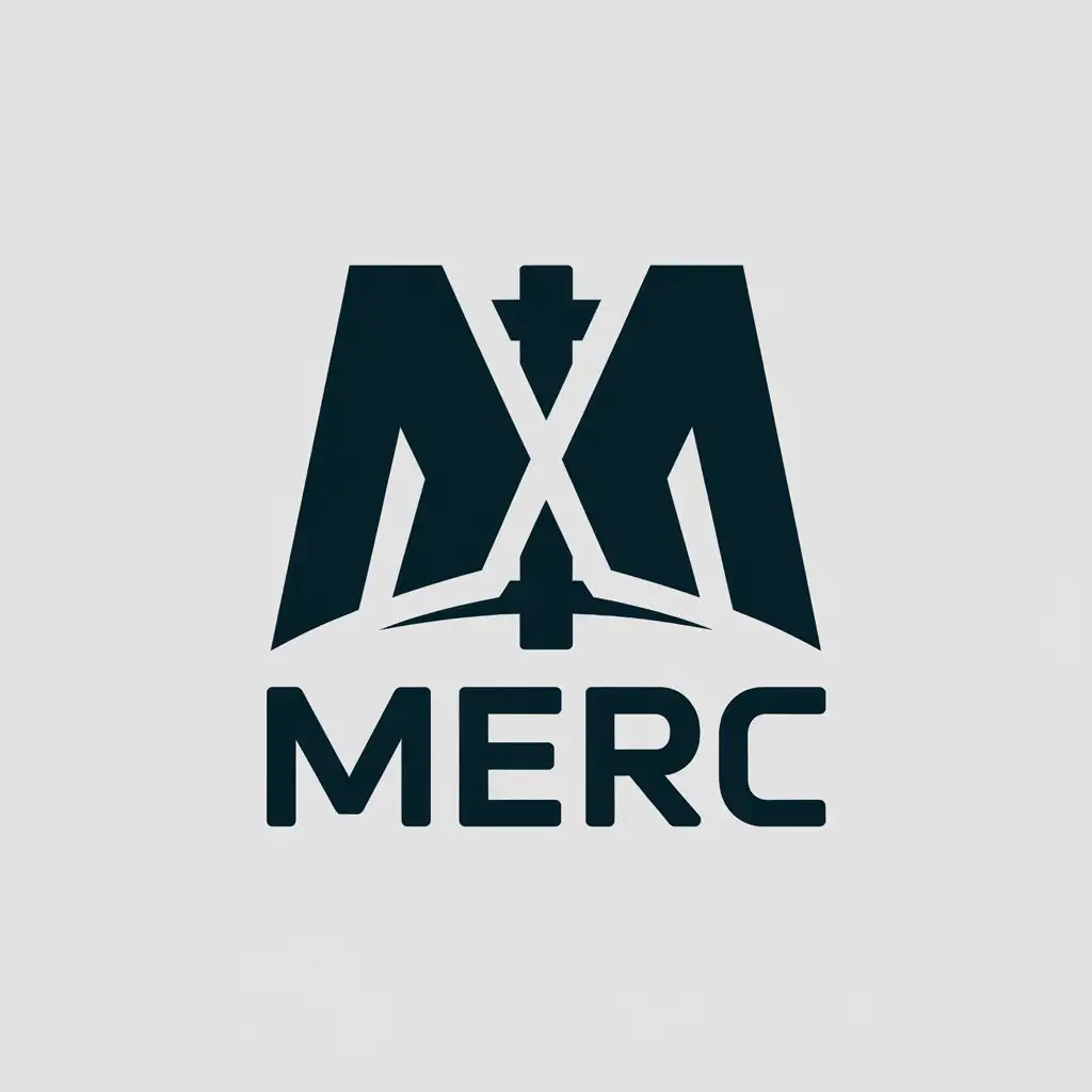 a vector logo design,with the text "MERC", main symbol:MERC,Moderate,be used in Religious industry,clear background