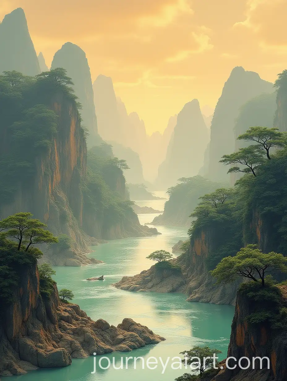 Yellow-RiverAI-Art-Prompt-Expansion-Flooding-During-the-Xia-Dynasty-Era