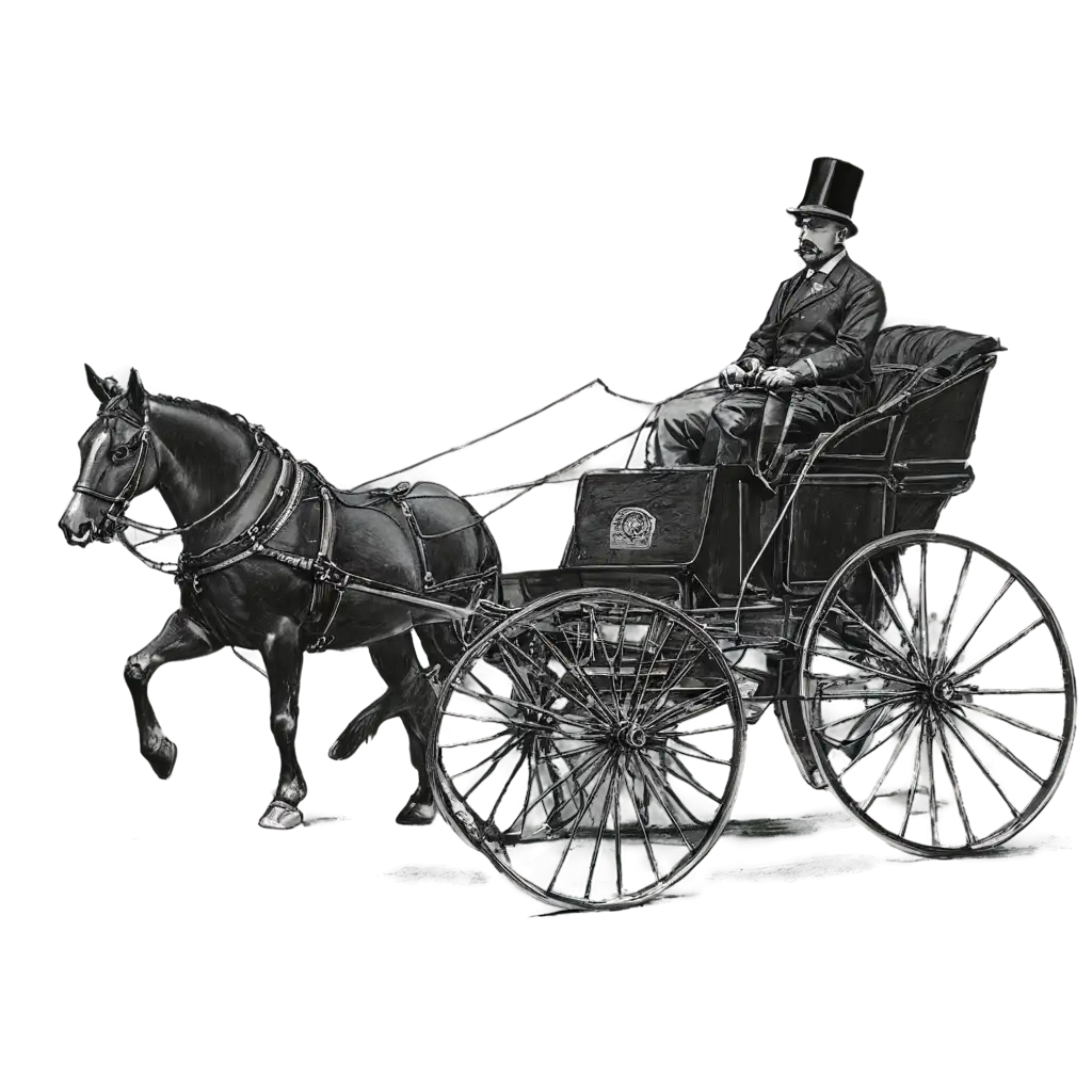 Horse-Carriages-of-the-1880s-PNG-HighQuality-Vintage-Transportation-Art-for-Your-Projects