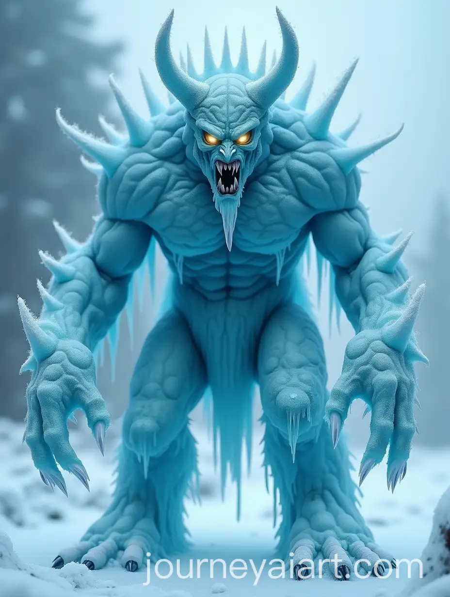 Menacing-Ice-Demon-in-Frozen-Landscape