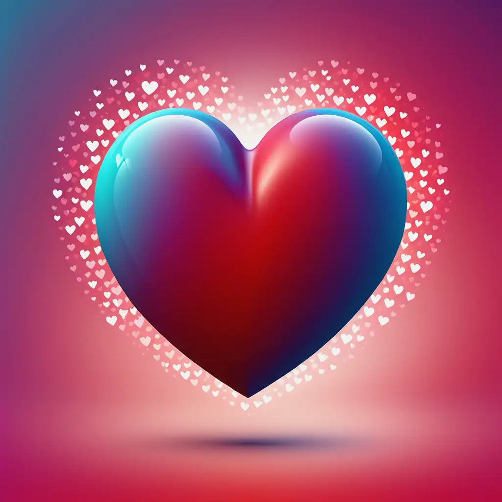 Vibrant Heart on a Bright Background