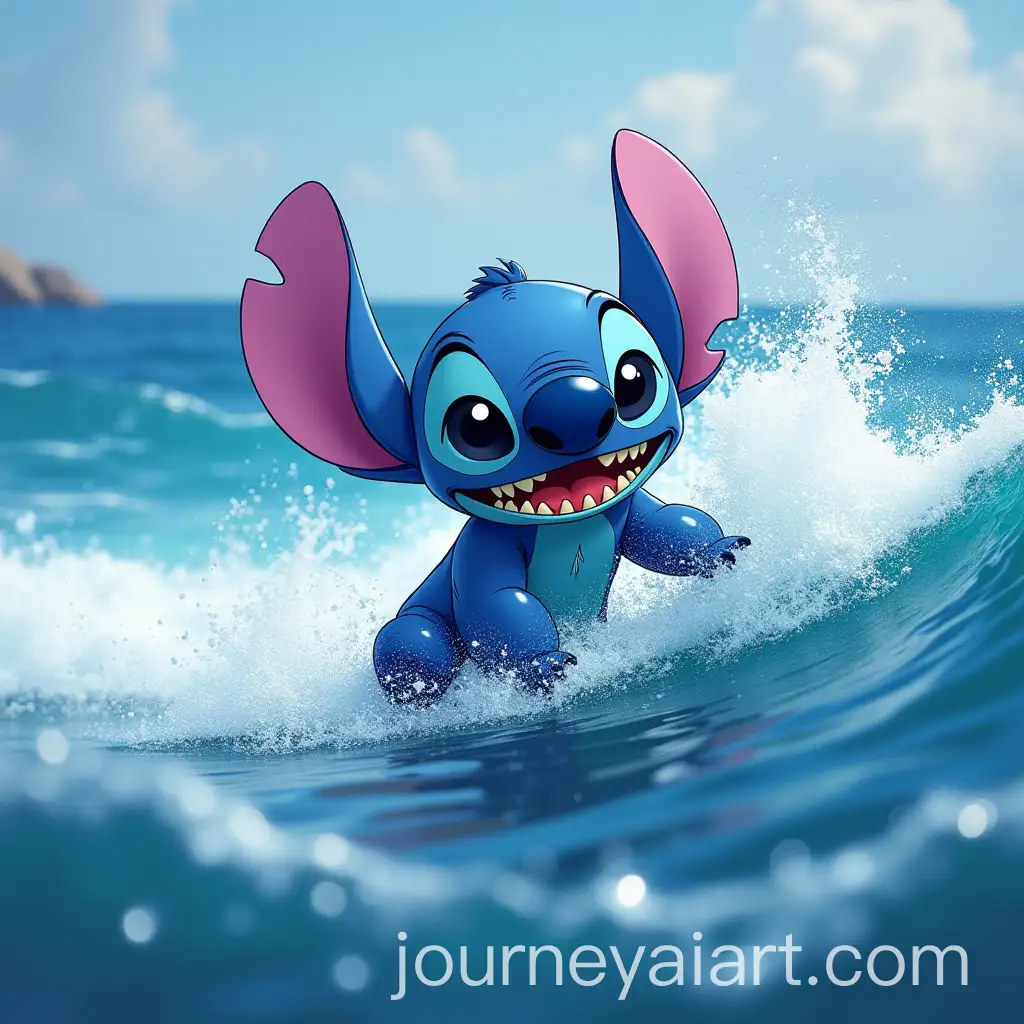 Stitch-from-Lilo-and-Stitch-Riding-a-Wave-in-the-Ocean