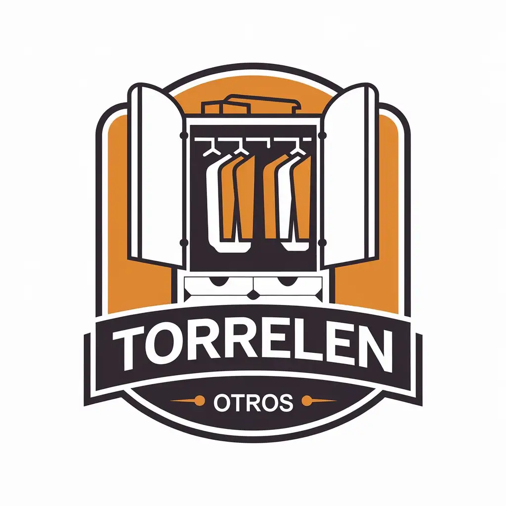 LOGO Design for TORRELEN Open Closet with Hanging Clothes for Moderado Industry