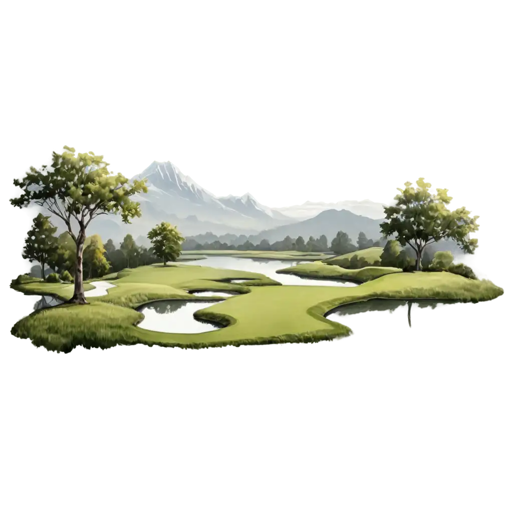 Vibrant-PNG-Art-Painted-Golf-Scene-Capturing-Serene-Greens-and-Skies