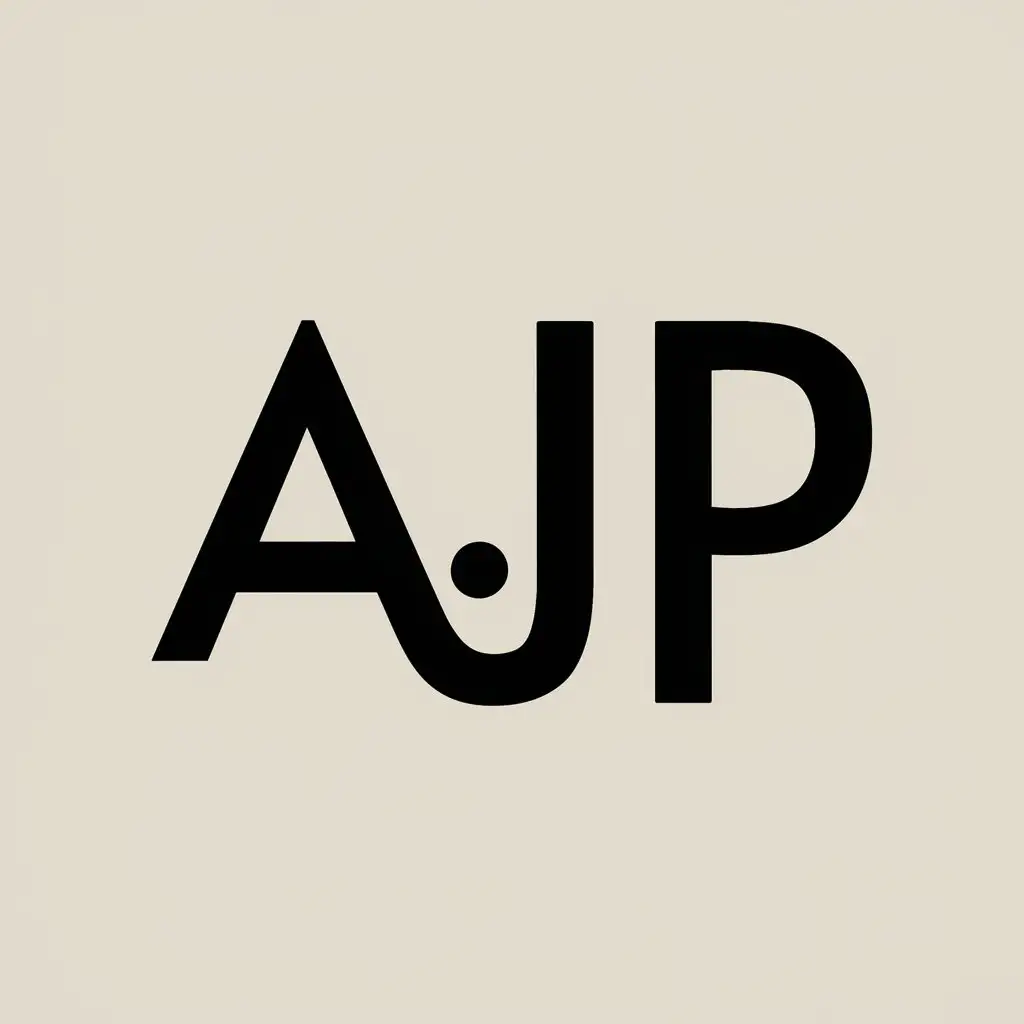 a vector logo design,with the text "AJP", main symbol:AJP,Moderate,clear background