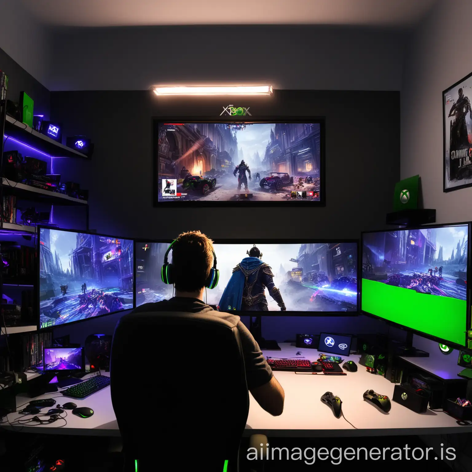 Gamer-Streaming-on-YouTube-in-Modern-Office-with-LED-Lights-Returning-to-French-Audience