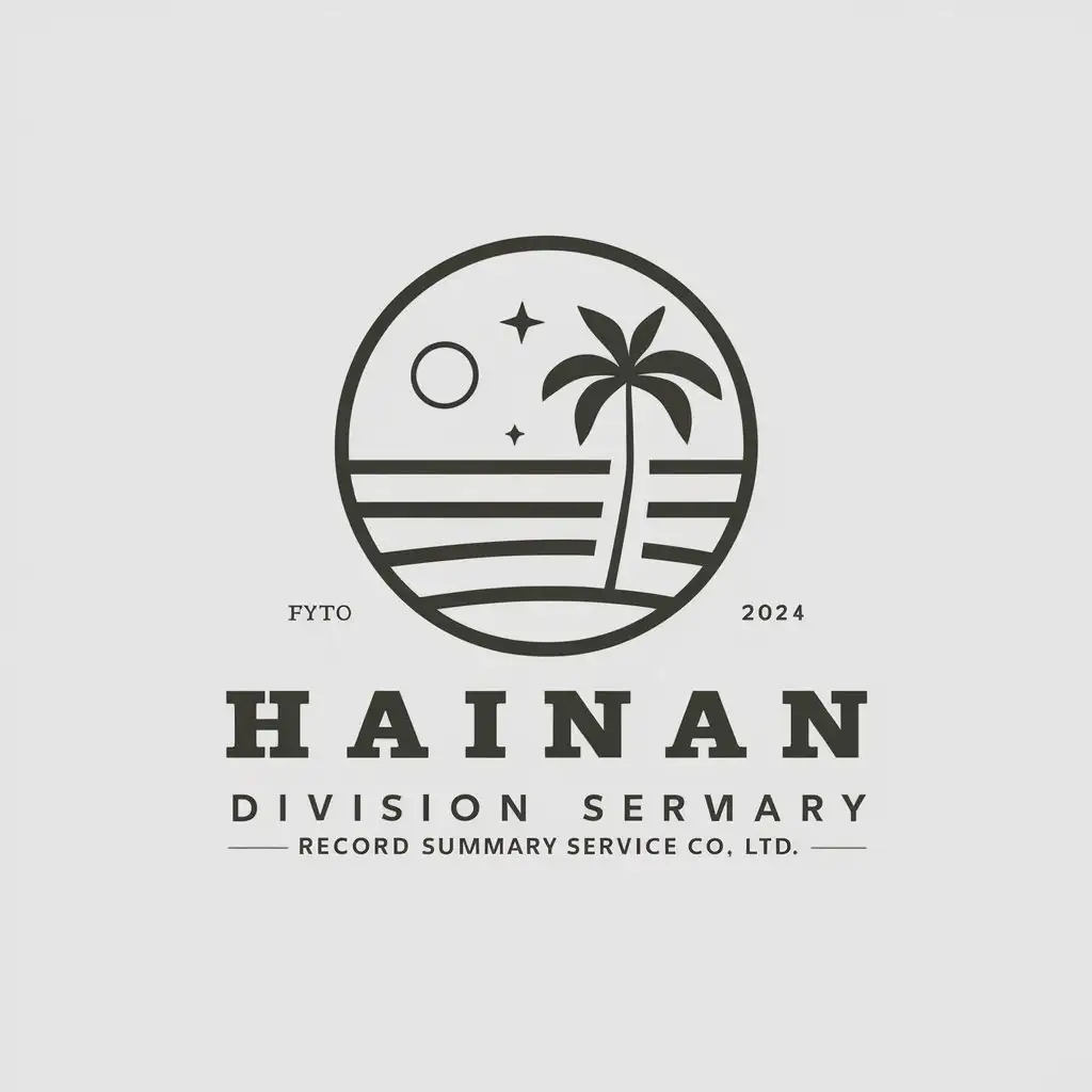 LOGO-Design-For-Hainan-Division-Record-Summary-Service-Co-Ltd-Ledger-and-Beach-Theme