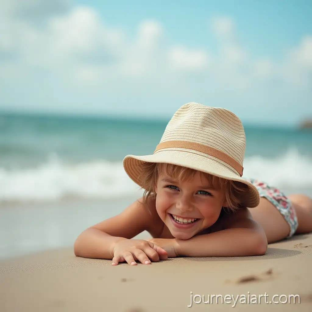 Boy-Relaxing-on-the-Beach-withAI-Art-Prompt-Expansion-Calm-Waves-and-Sunlit-Sand