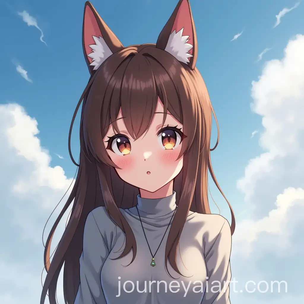 Brunette-Anime-Girl-with-Neko-Ears-in-Cloudy-Weather