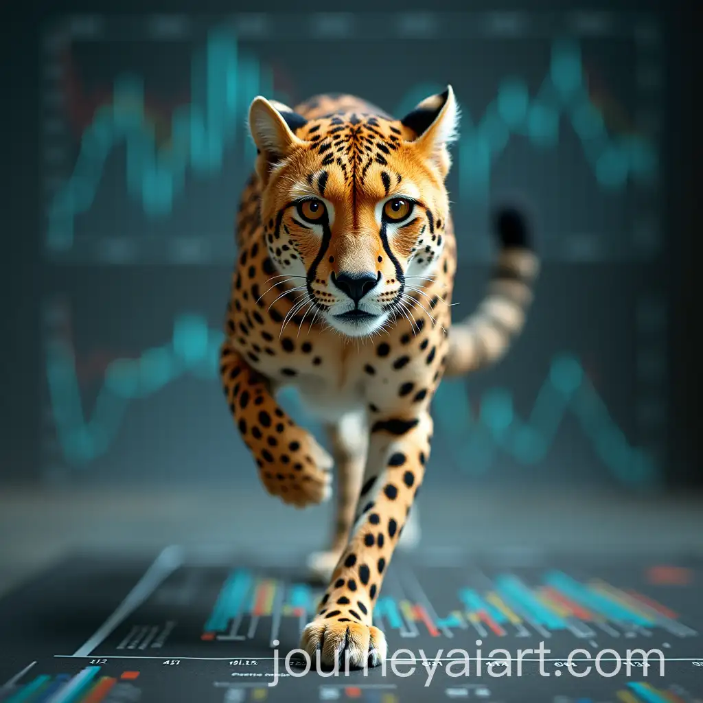Cheetah-Running-Through-Financial-Charts-Sequence