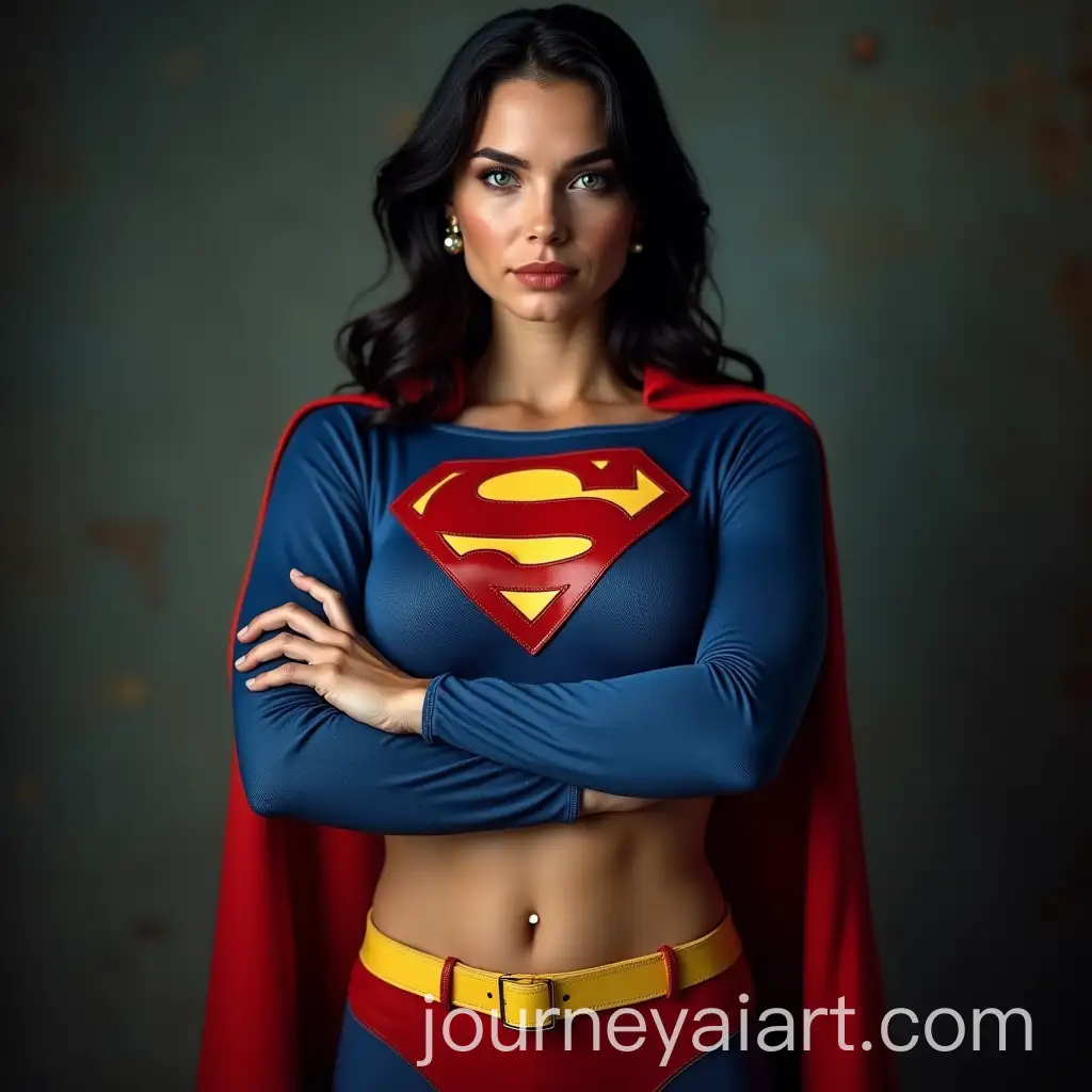 UltraRealistic-Portrait-of-Supergirl-in-Retro-Suit-with-Strong-Athletic-Pose