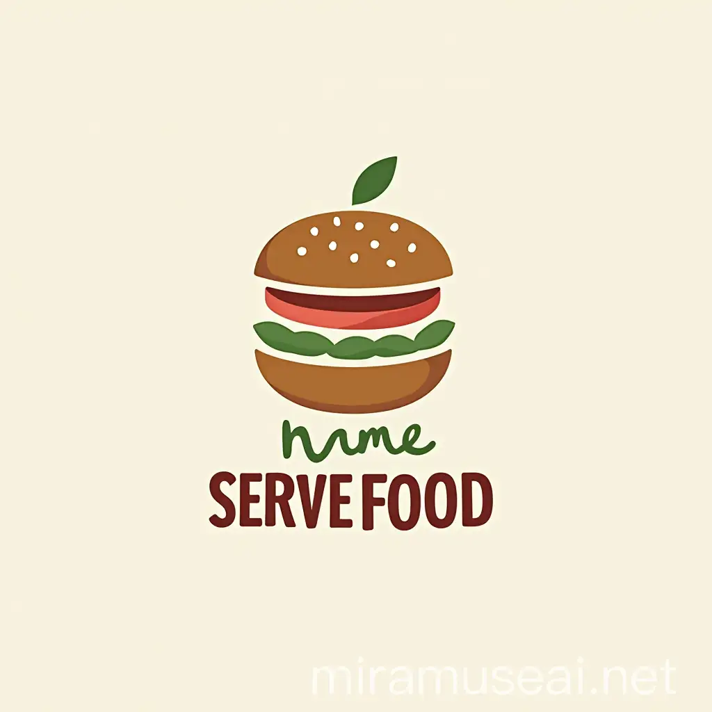 Second Serve Logo Design Featuring Food Service Elements